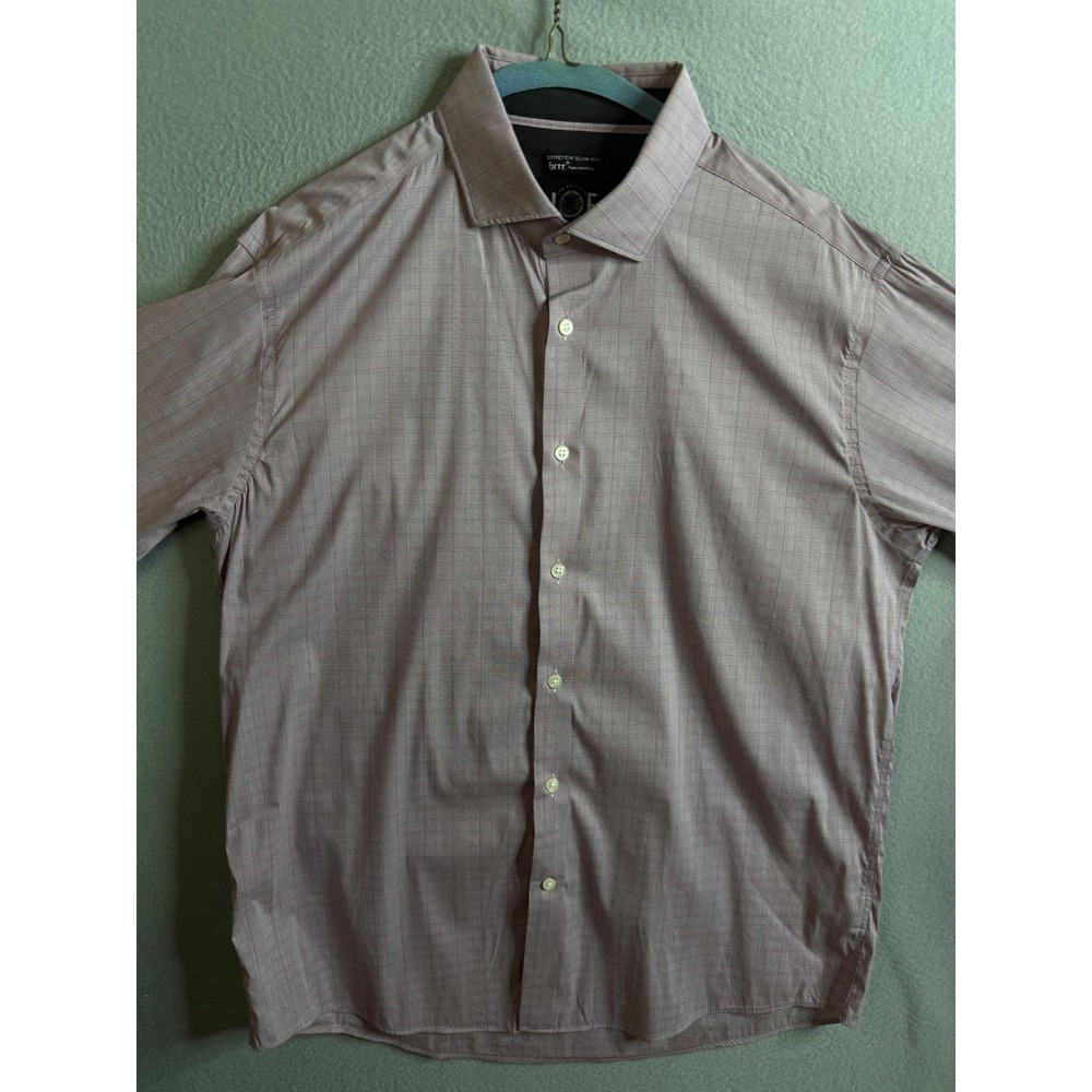 JOE Joseph Abboud Dress Shirt Men's 17.5 34/35 Stretch Slim Fit Plaid NWT‎